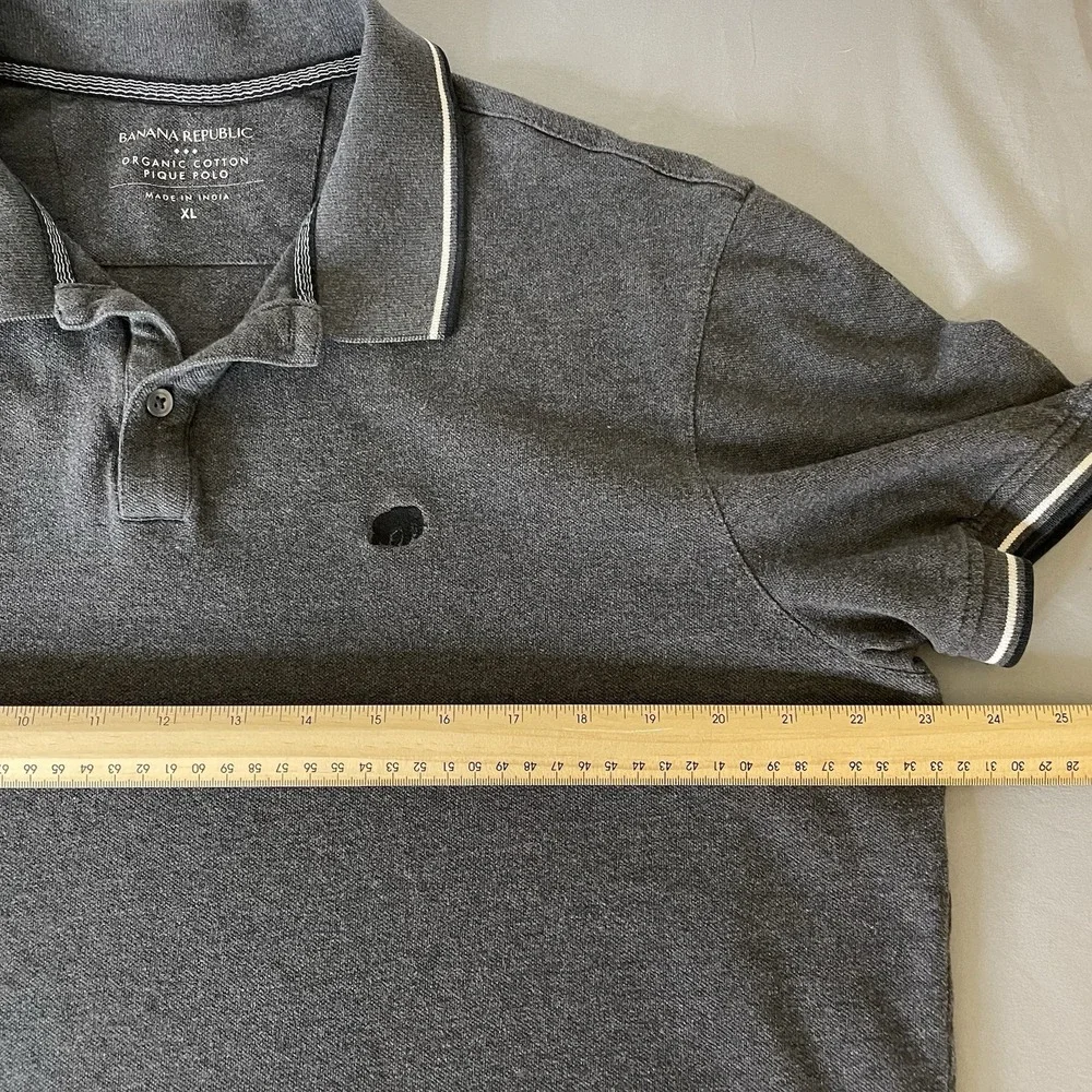 Banana Republic Pique Polo Shirt Mens Extra Large XL Organic Cotton